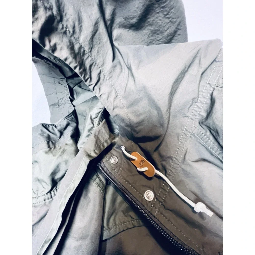 The North Face Women Rainsford Jacket‎ Taupe Green Rain Parka Hooded Med